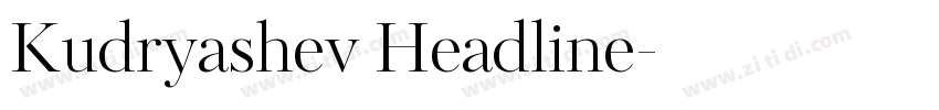 Kudryashev Headline字体转换